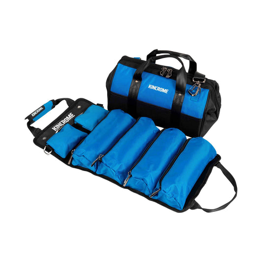 Kincrome Wide Mouth Soft Base Bag & 6 Zipper Tool Roll