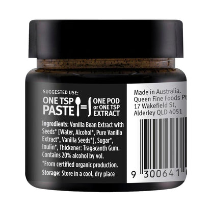 Queen Organic Vanilla Bean Paste - 65g