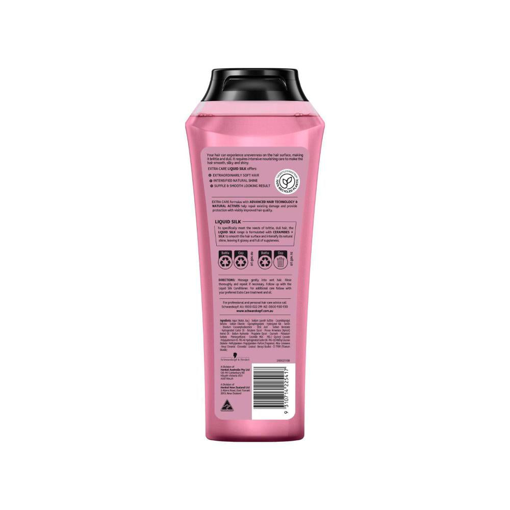 Schwarzkopf Extra Care Liquid Silk Smoothing Shampoo - 400mL