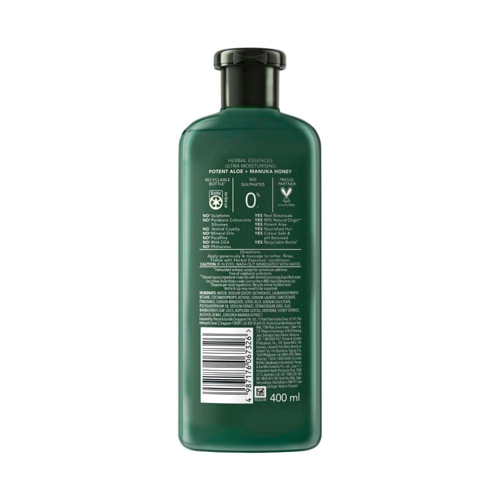 Herbal Essences Shampoo Potent Aloe + Manuka Honey - 400mL