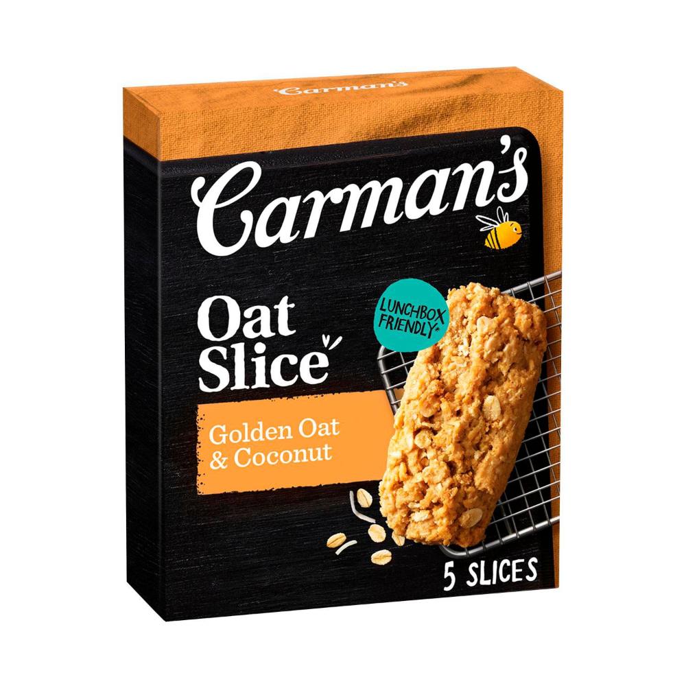 Carman's Oat Slices Golden Oat And Coconut 5 Pack - 175g