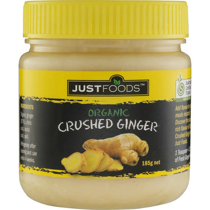 Justfoods Crushed Ginger Organic 185g