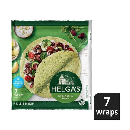 Helga's Spinach & Garden Herb Wraps 7 pack - 445g