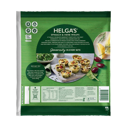 Helga's Spinach & Garden Herb Wraps 7 pack - 445g