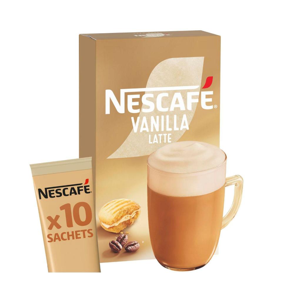 Nescafe Vanilla Latte Coffee Sachets - 10 pack