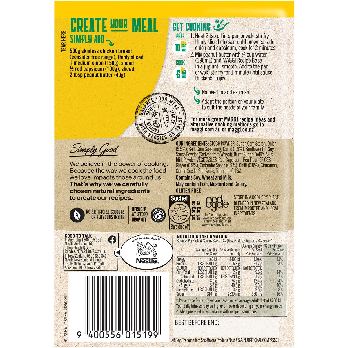 Maggi Dry Recipe Bases Satay Chicken 43g