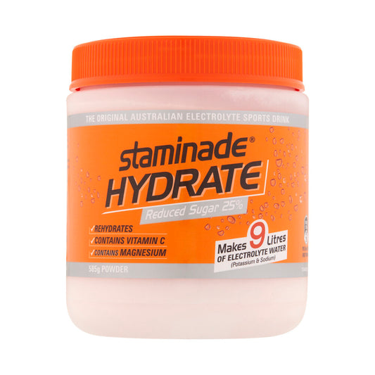 Staminade Hydrate 25% Less Sugar Orange Powder - 585g
