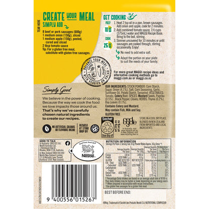 Maggi Dry Recipe Bases Devilled Sausages 37g