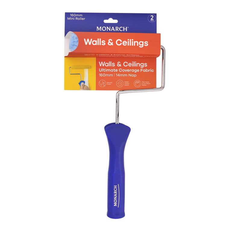 Monarch Walls & Ceiling Mini Roller 160mm 2 Piece