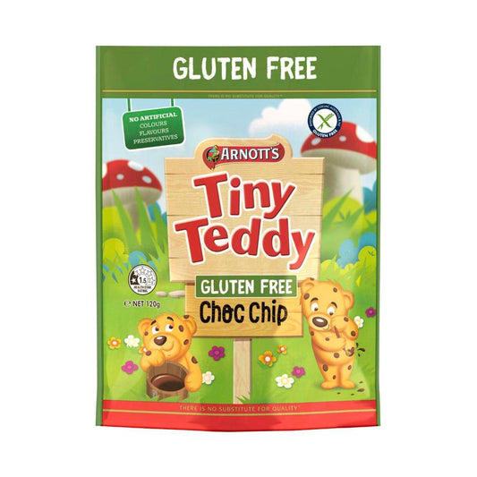 Arnott's Gluten Free Tiny Teddy Choc Chip Biscuits - 120g