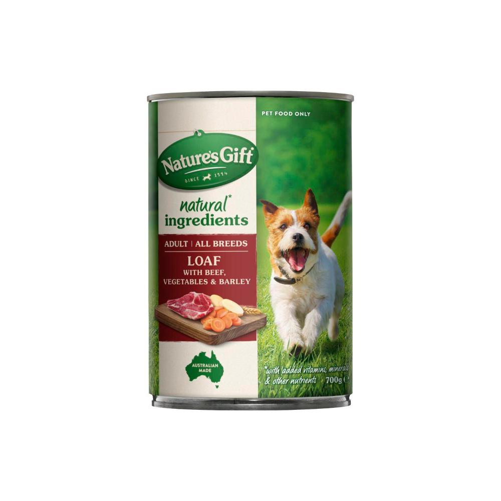 Nature's Gift Loaf With Beef Vegetables And Barley Dog Food - 700g