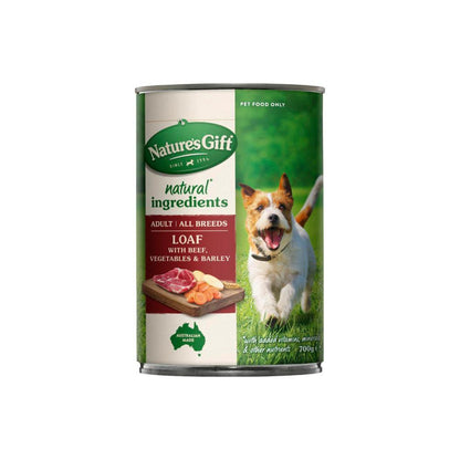 Nature's Gift Loaf With Beef Vegetables And Barley Dog Food - 700g