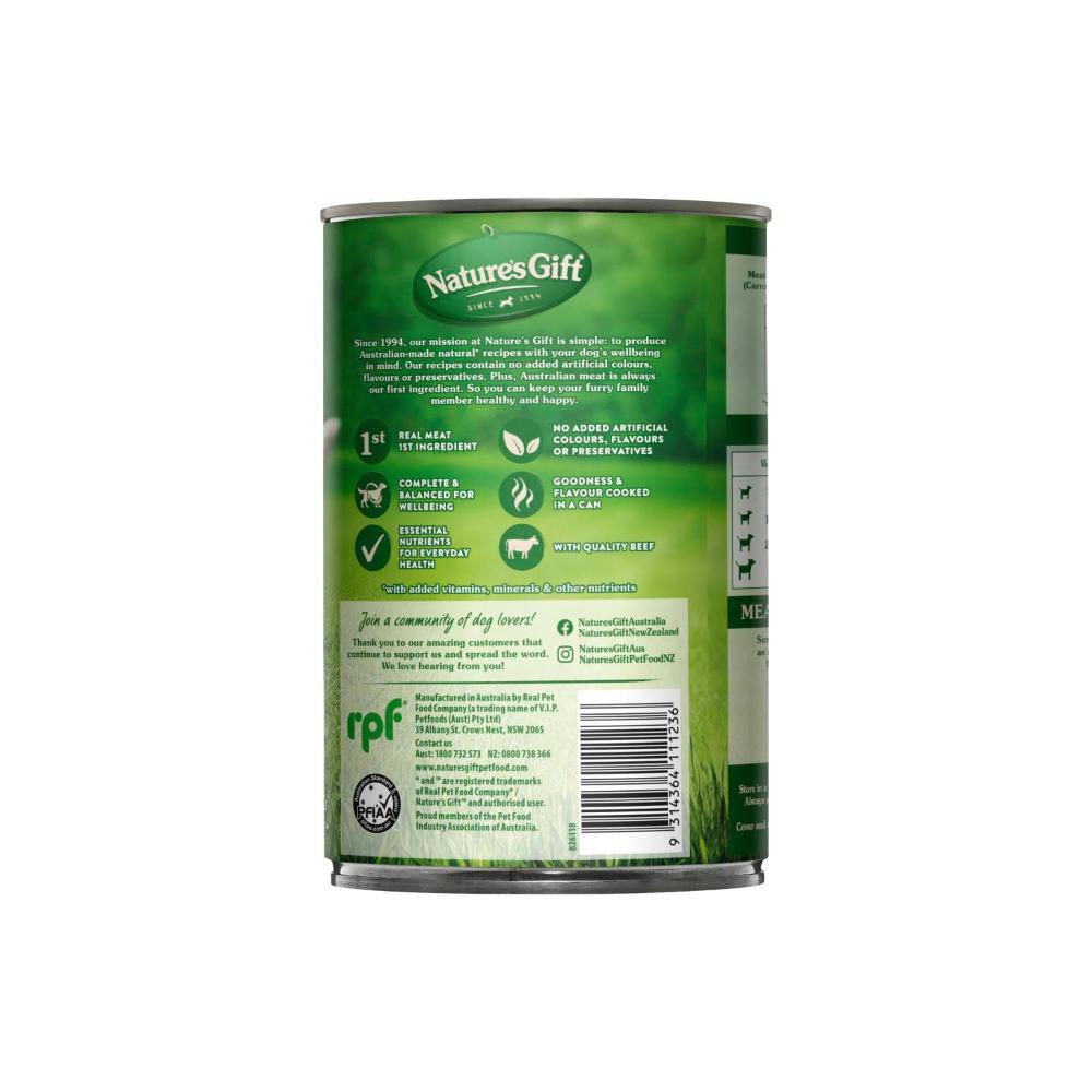 Nature's Gift Loaf With Beef Vegetables And Barley Dog Food - 700g