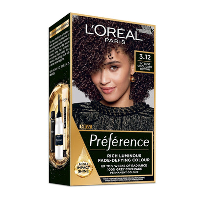 L'oreal Paris Preference Hair Colour 3.12 St Honore Each