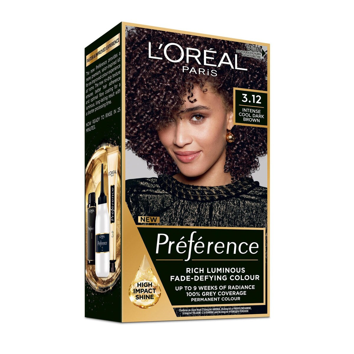 L'oreal Paris Preference Hair Colour 3.12 St Honore Each