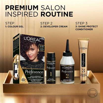 L'oreal Paris Preference Hair Colour 3.12 St Honore Each