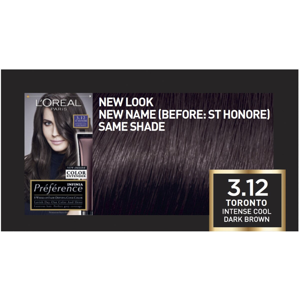L'oreal Paris Preference Hair Colour 3.12 St Honore Each