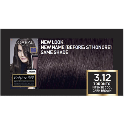 L'oreal Paris Preference Hair Colour 3.12 St Honore Each