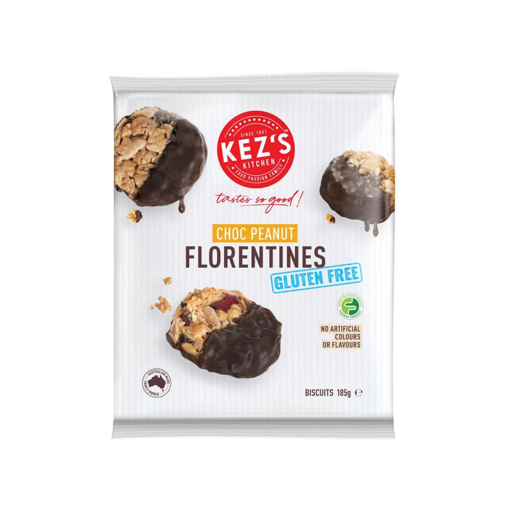 Kez's Kitchen Gluten Free Choc Peanut Florentines - 185g