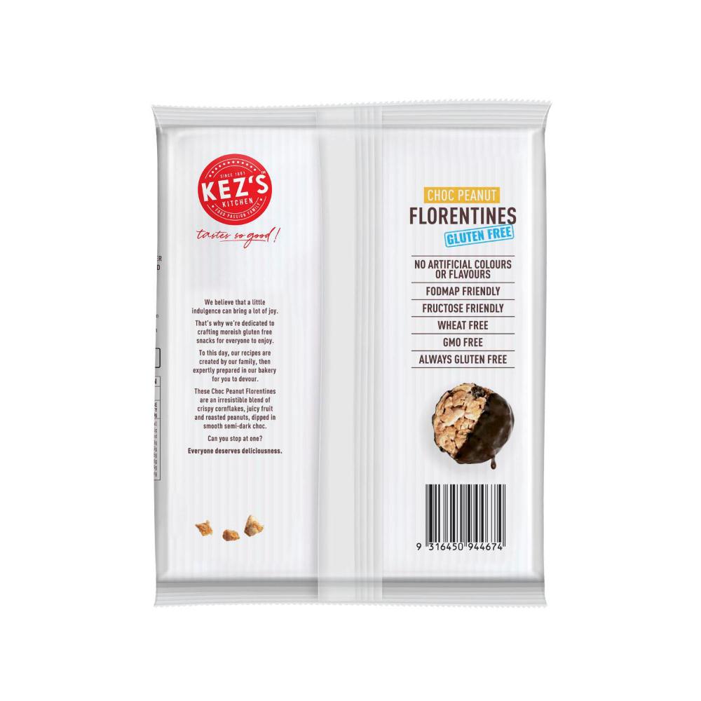 Kez's Kitchen Gluten Free Choc Peanut Florentines - 185g