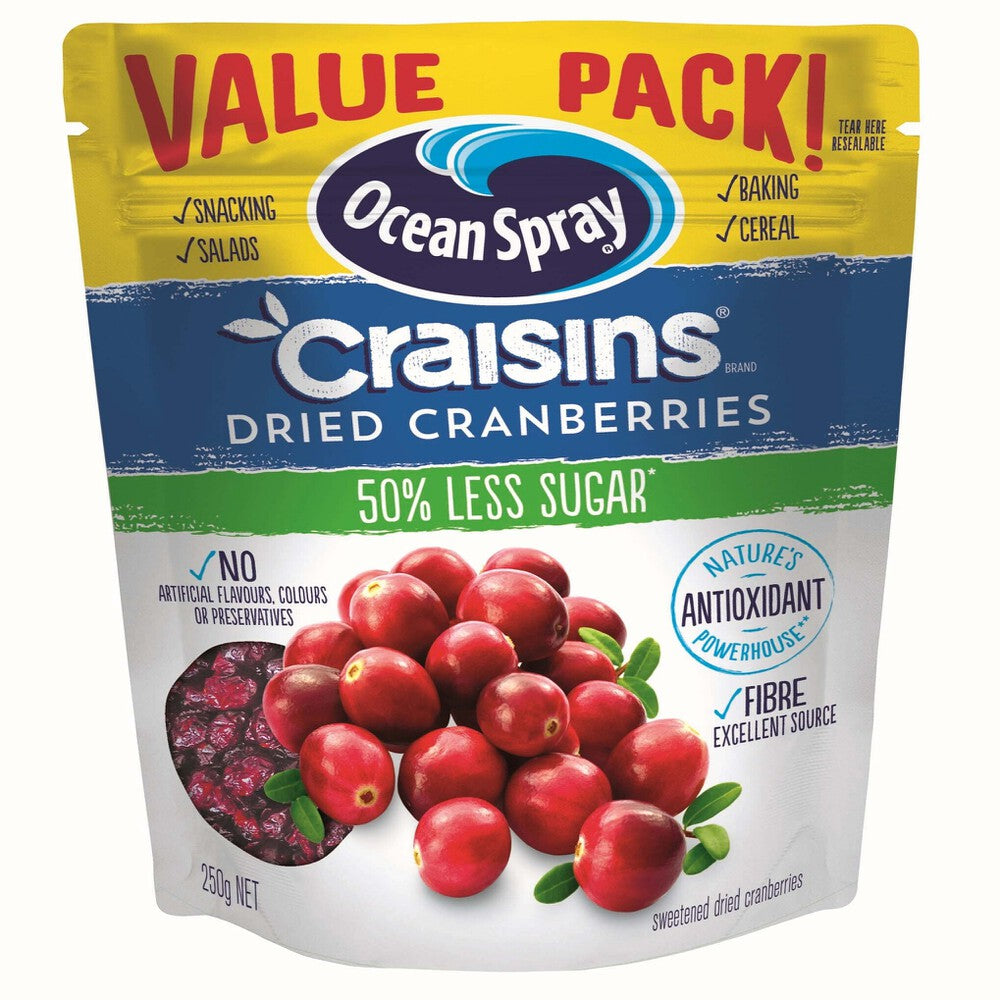 Ocean Spray Reduced Sugar Craisins Value Pack - 250g