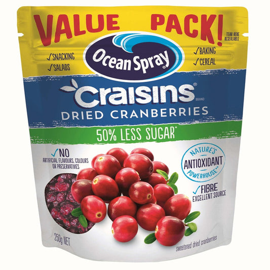 Ocean Spray Reduced Sugar Craisins Value Pack - 250g