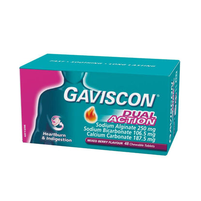 Gaviscon Dual Action Mixed Berry Tablets - 48 pack