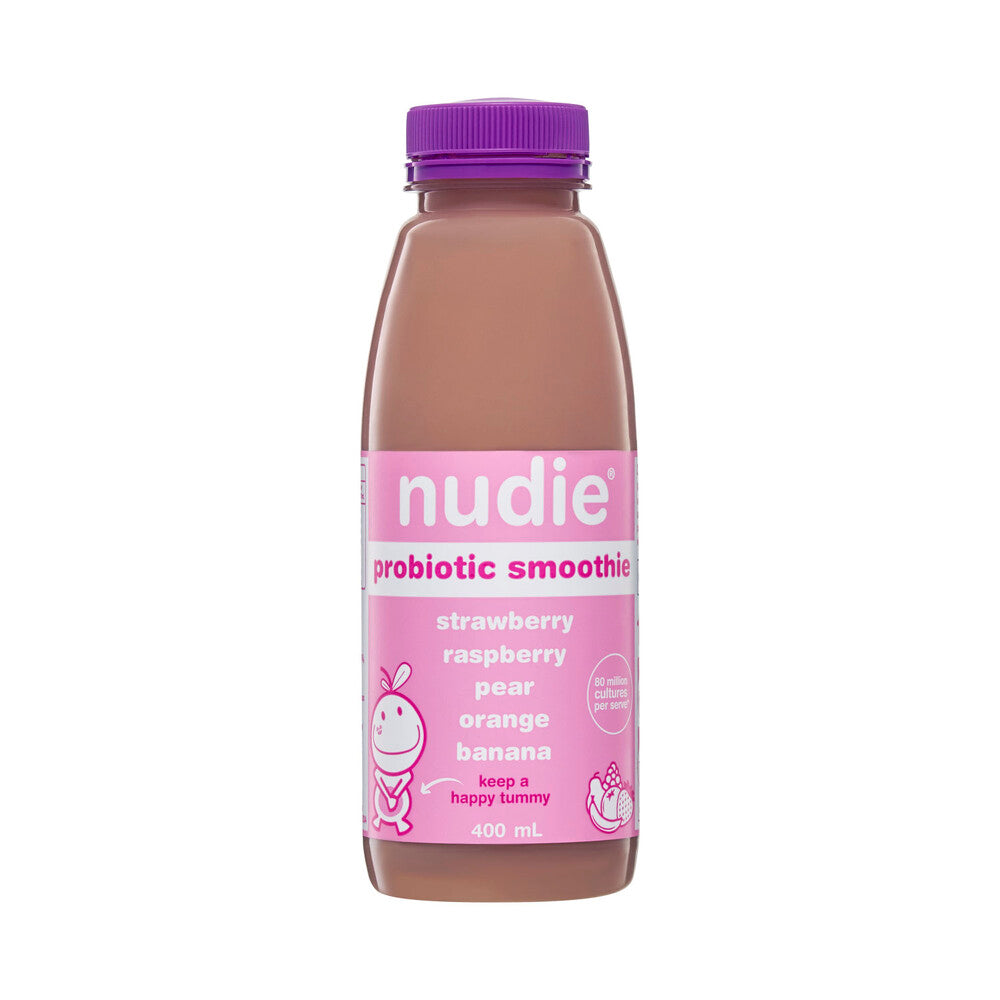 Nudie Probiotic Smoothie Strawberry & Raspberry - 400mL