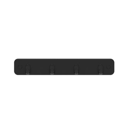 Mode Key Rack - 4 Black Hooks - 245mm - Durable - Easy Installation