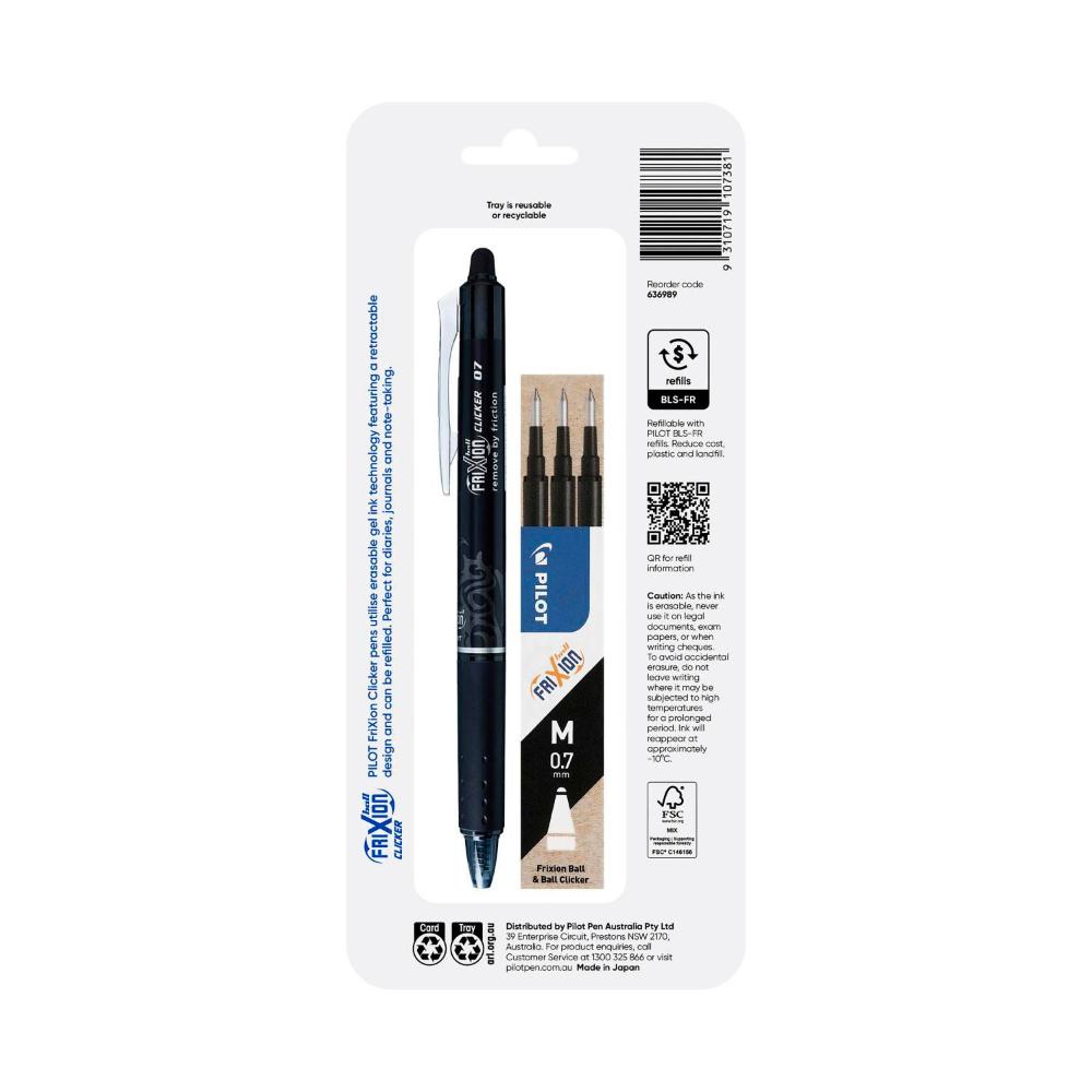 Pilot Frixion icker 1 Pack And 3 Refills - 1 each