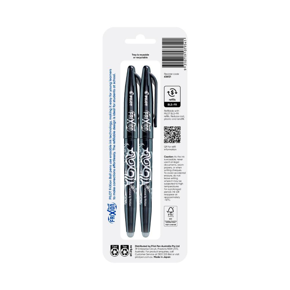 Pilot Frixion Ball Black - 2 Pack