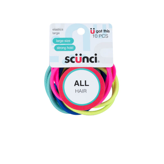 Scunci Elastics All Hair - 10 pack