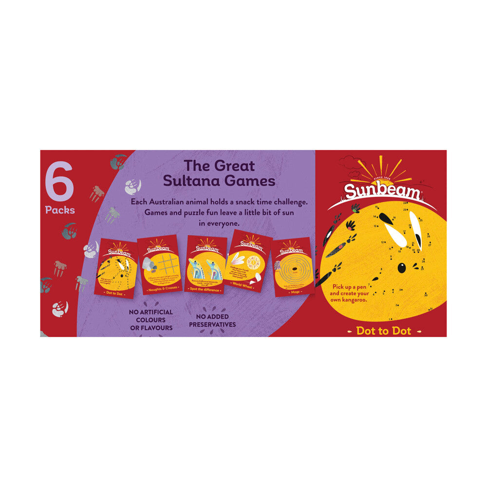 Sunbeam Yoghurt Coated Sultanas 6x30g - 180g