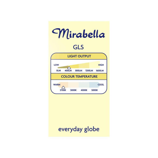 Mirabella Led Gls BC 5w 470lum 2700k Warm White - 2 pack