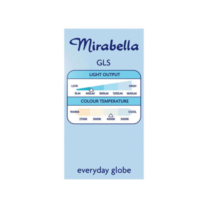 Mirabella Led Gls BC 5w 470lum 4000k Cool White - 2 pack