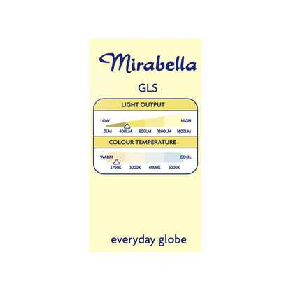 Mirabella Led Gls Es 5w 470lum 2700k Warm White - 2 pack