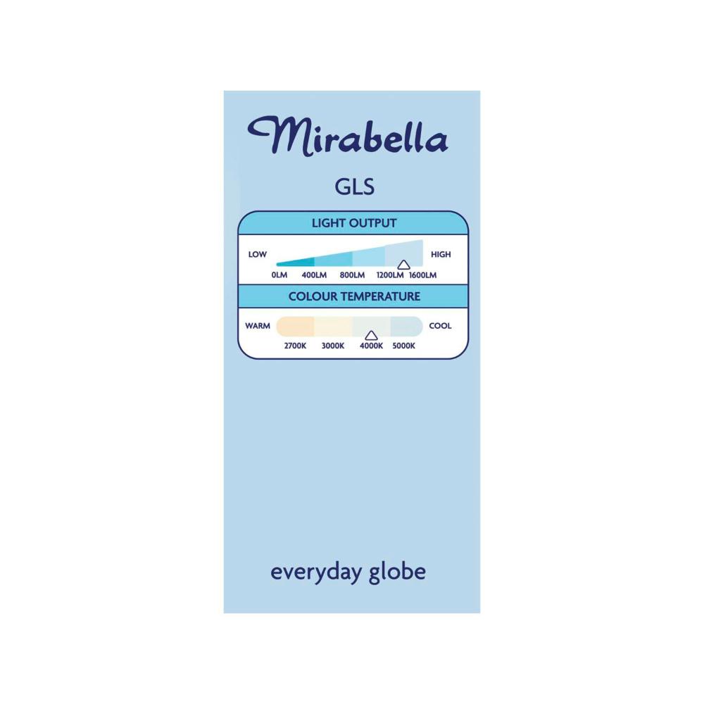 Mirabella Led Gls BC 14w 1400lum 4000k Cool White - 2 pack
