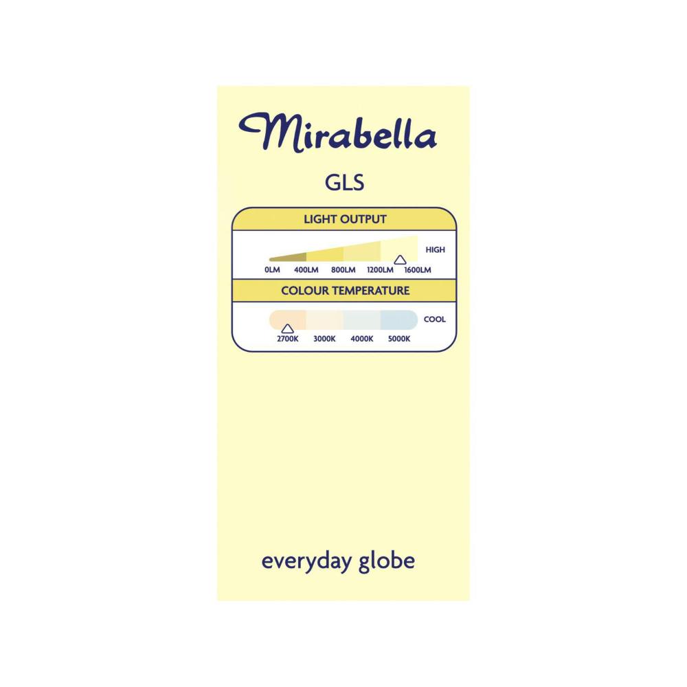 Mirabella Led Gls Es 14w 1400lum 2700k Warm White - 2 pack