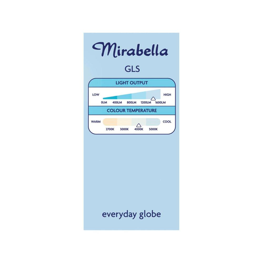 Mirabella Led Gls Es 14w 1400lum 4000k Cool White - 2 pack