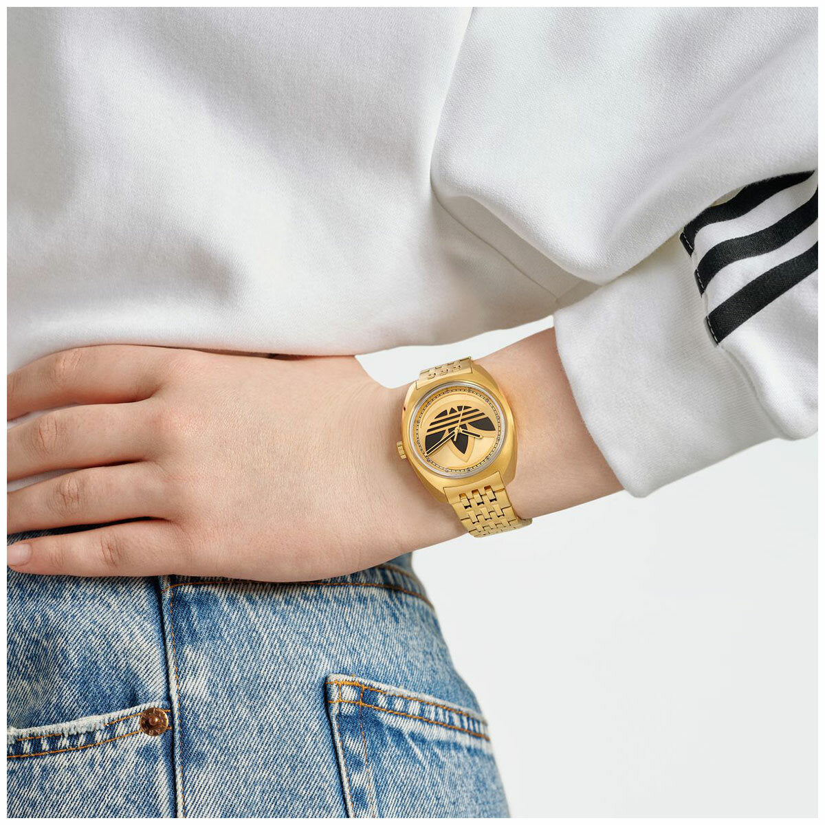 Adidas Originals Edition One Gold Tone Stainless Steel Watch AOFH23509 39mm