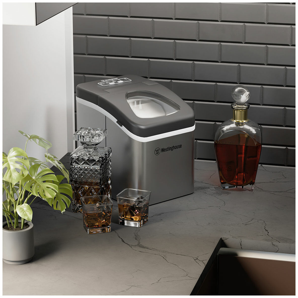Westinghouse Compact Ice Maker 12kg WHIM01SS Stainless Steel 120W