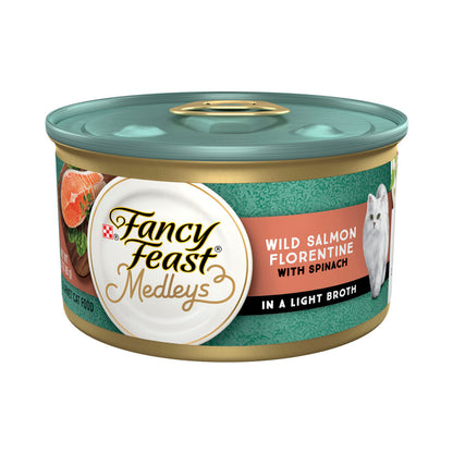 Fancy Feast Medleys Wild Salmon Florentine Cat Food - 85g