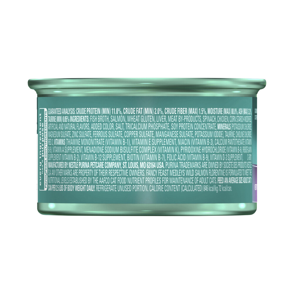 Fancy Feast Medleys Wild Salmon Florentine Cat Food - 85g