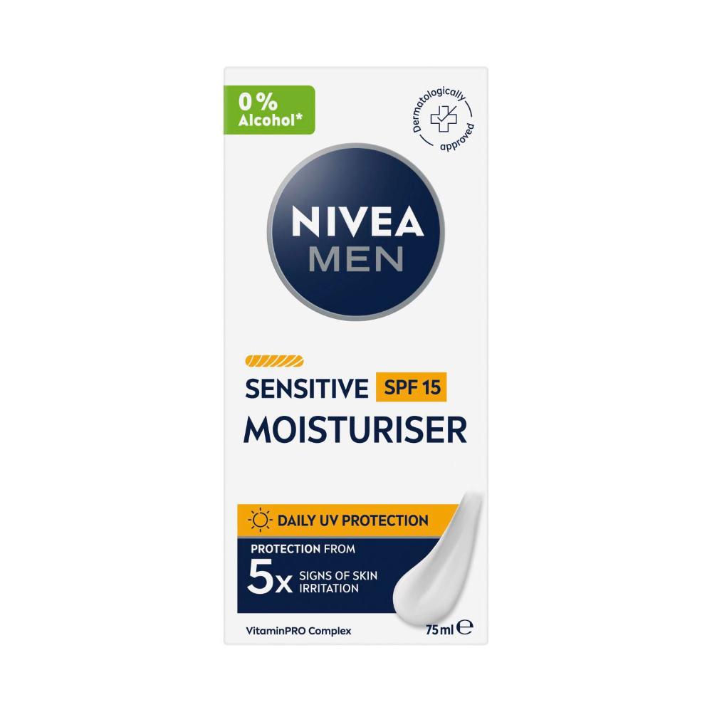Nivea Men Sensitive Protective Moisturiser SPF15 - 75mL