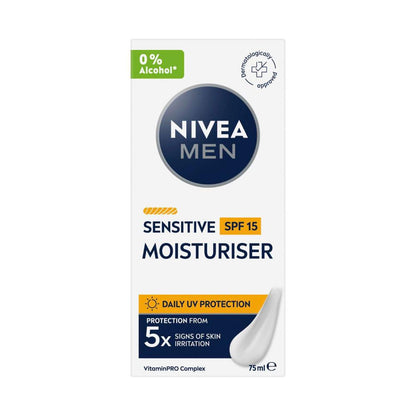 Nivea Men Sensitive Protective Moisturiser SPF15 - 75mL