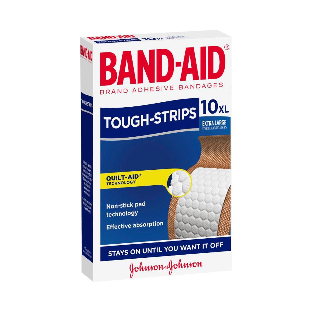 Band Aid XL Fabric Tough Strips - 10 pack