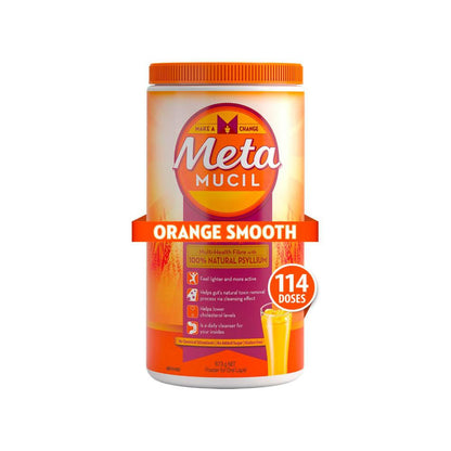 Metamucil Powder 114 Dose Daily Fibre Supplement Smooth Orange - 673g