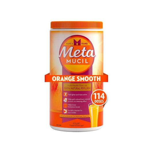 Metamucil Powder 114 Dose Daily Fibre Supplement Smooth Orange - 673g