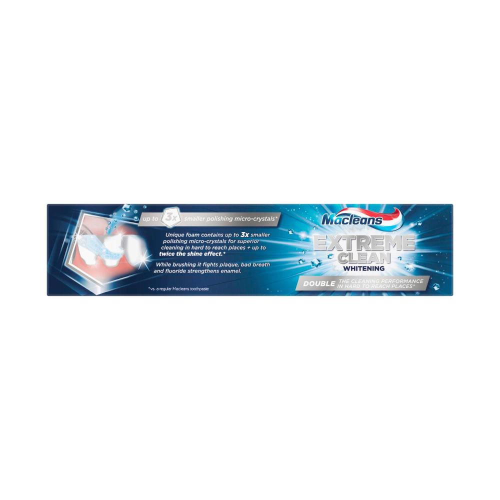 Macleans Extreme Clean Whitening Fluoride Toothpaste - 170g