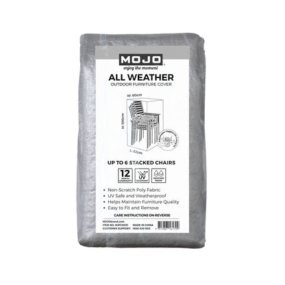 Mojo All Weather 6 Stack Chairs Cover - 600 x 1000mm
